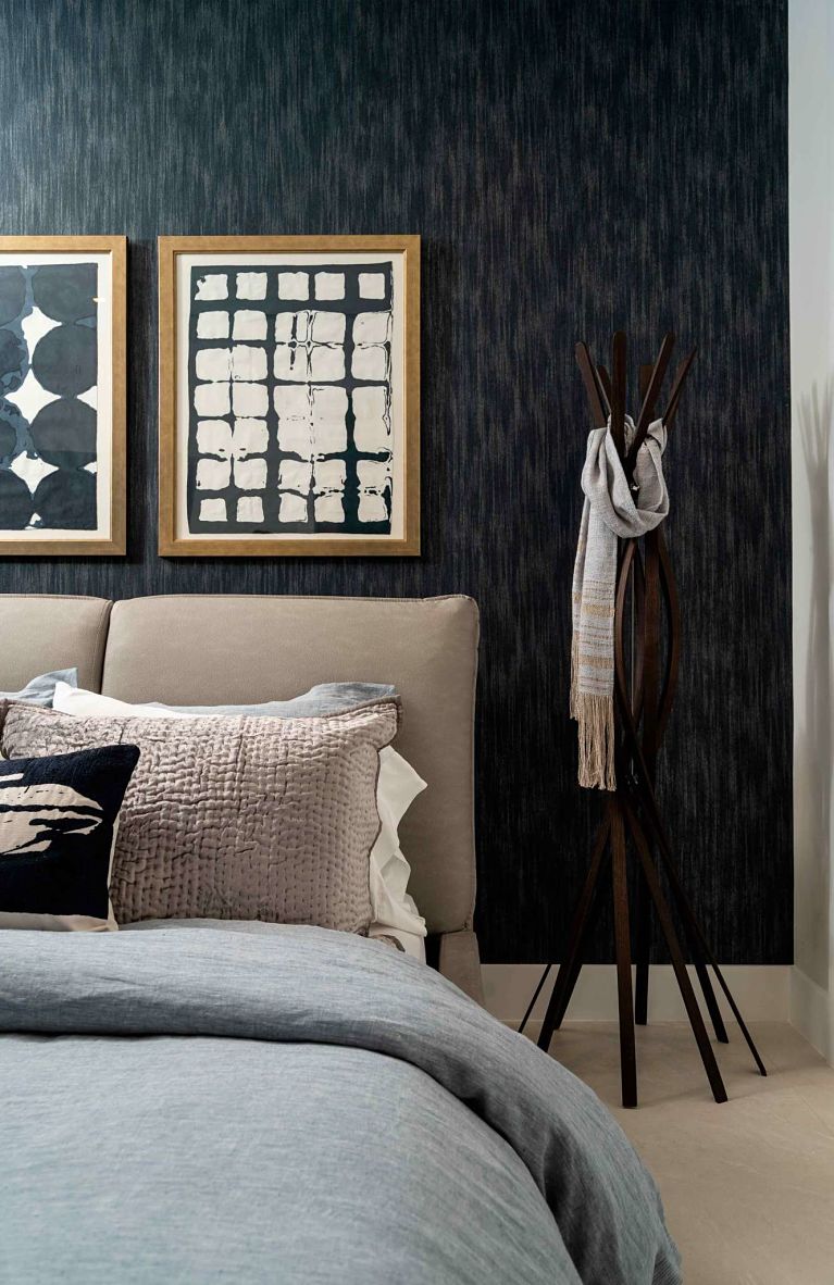 Blue wallpaper for interior design bedroom
